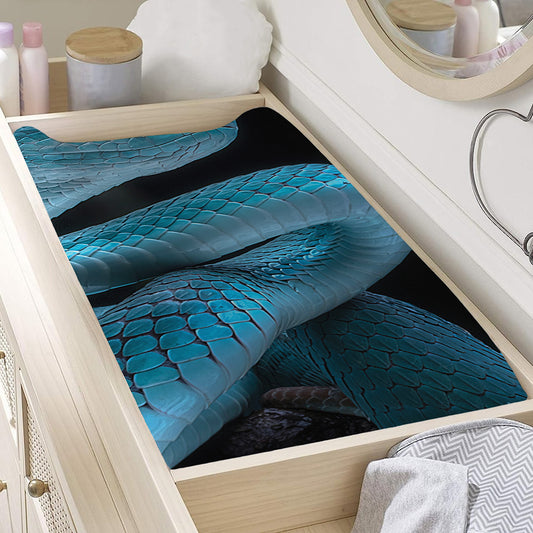 Turquoise Snake Print Changing Pad Cover