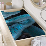 Turquoise Snake Print Changing Pad Cover