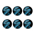 Turquoise Snake Print Coaster Set