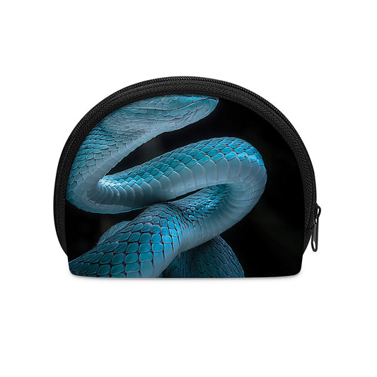 Turquoise Snake Print Coin Purse