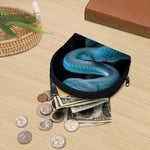 Turquoise Snake Print Coin Purse
