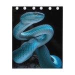 Turquoise Snake Print Curtain