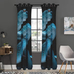 Turquoise Snake Print Curtain