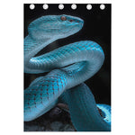 Turquoise Snake Print Curtain
