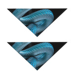 Turquoise Snake Print Dog Bandana