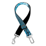 Turquoise Snake Print Dog Seat Belt