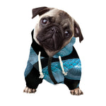 Turquoise Snake Print Dog Zip Up Hoodie