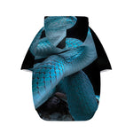 Turquoise Snake Print Dog Zip Up Hoodie