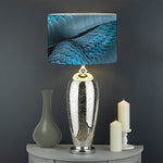 Turquoise Snake Print Drum Lamp Shade