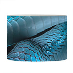 Turquoise Snake Print Drum Lamp Shade