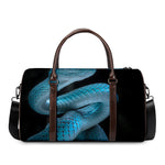 Turquoise Snake Print Duffle Bag