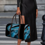 Turquoise Snake Print Duffle Bag