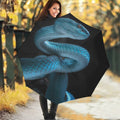 Turquoise Snake Print Foldable Umbrella