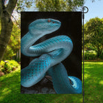 Turquoise Snake Print Garden Flag