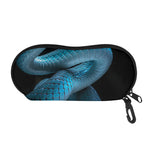 Turquoise Snake Print Glasses Case
