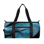 Turquoise Snake Print Gym Bag