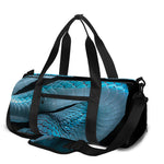 Turquoise Snake Print Gym Bag