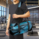 Turquoise Snake Print Gym Bag