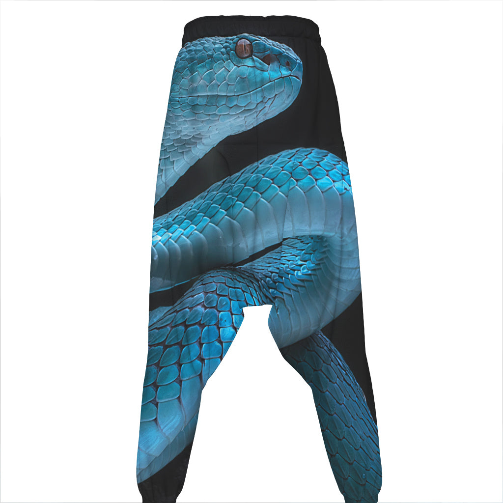 Turquoise Snake Print Hammer Pants