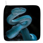 Turquoise Snake Print Hand Towel