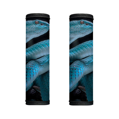 Turquoise Snake Print Handle Covers