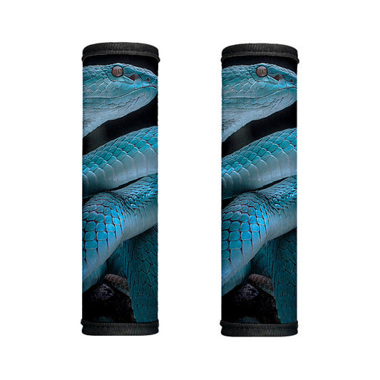 Turquoise Snake Print Handle Covers
