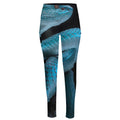 Turquoise Snake Print High-Waisted Pocket Leggings