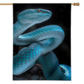 Turquoise Snake Print House Flag