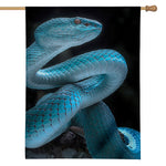 Turquoise Snake Print House Flag