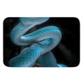 Turquoise Snake Print Indoor Door Mat
