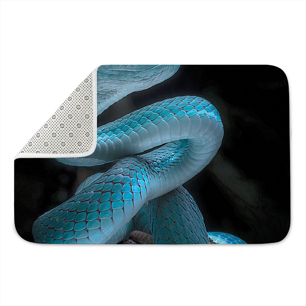 Turquoise Snake Print Indoor Door Mat