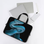 Turquoise Snake Print Laptop Sleeve With Handle