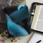 Turquoise Snake Print Leather Bible Cover