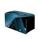 Turquoise Snake Print Leather Tissue Box Cover
