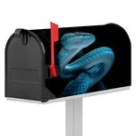 Turquoise Snake Print Mailbox Cover