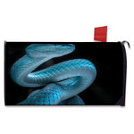 Turquoise Snake Print Mailbox Cover