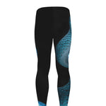 Turquoise Snake Print Men's leggings