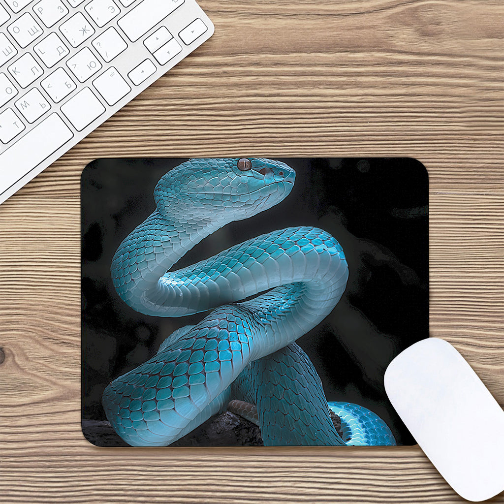 Turquoise Snake Print Mouse Pad