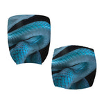 Turquoise Snake Print Office Chair Cover