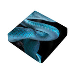 Turquoise Snake Print Outdoor Seat Cushion Cover
