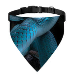 Turquoise Snake Print Over The Collar Dog Bandana