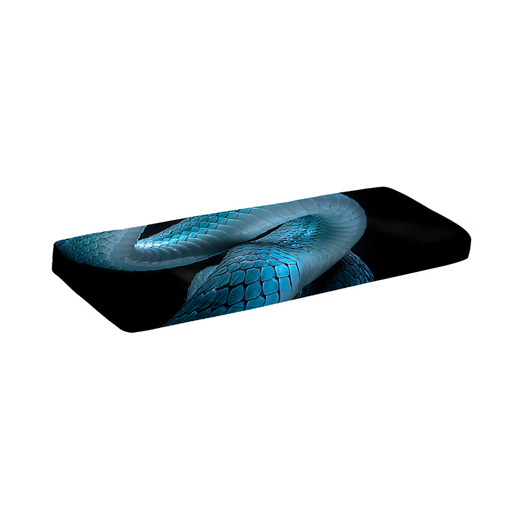 Turquoise Snake Print Piano Keyboard Cover