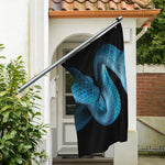 Turquoise Snake Print Polyester Flag