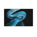Turquoise Snake Print Polyester Flag