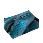 Turquoise Snake Print Rectangle Tissue Box Cover