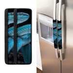 Turquoise Snake Print Refrigerator Handle Covers