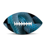 Turquoise Snake Print Rugby Ball