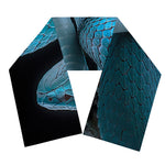 Turquoise Snake Print Scarf