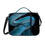 Turquoise Snake Print Shoulder Strap Bible Bag