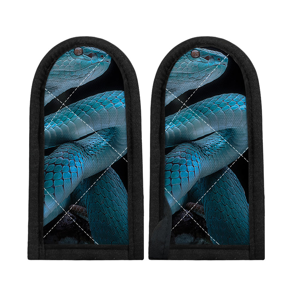 Turquoise Snake Print Skillet Handle Cover